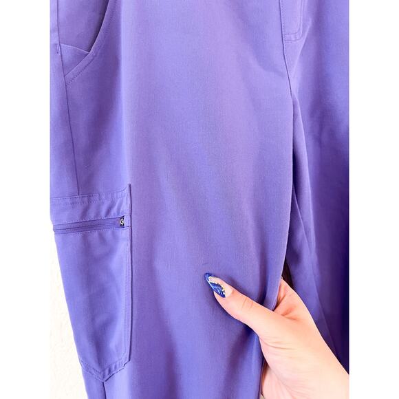 Figs Zamora Jogger Pant Scrubs Medium Petite Amethyst Purple High Waisted - Picture 4 of 8